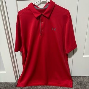 Men’s Red Under Armour Golf Polo Size XL